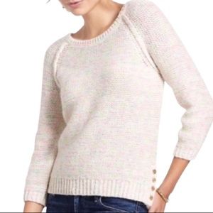EUC Anthropologie Moth Pastel Rainbow Lambs Wool
Knit 3/4 Sleeve Sweater- Small